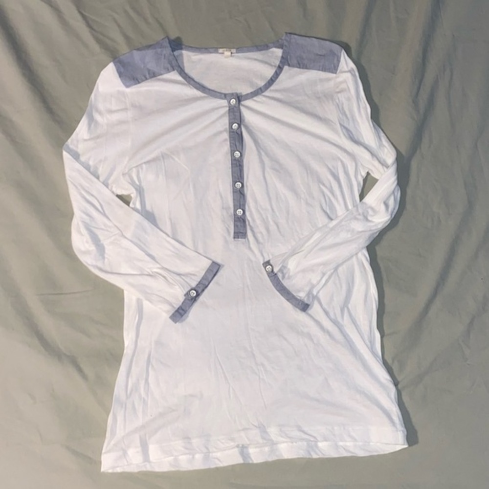 J.Crew White 3/4 Sleeve Top!